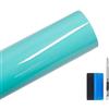 NewL Rotolo di pellicola in vinile ultra lucido con canali di rilascio dell'aria, per tettuccio auto, pilastro e moto, colore blu lago, 30 cm x 150 cm