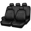 ENDYAK Auto Coprisedili Universale per Dacia Duster 2.Gen 1.Gen HM HS 2010-2014 2015 2016 2017 2018 2019 2020 2021 2022 2023 2024 2025,Pelle Completo Impermeabile Set Fodere Anteriori e Posteriori