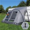 your GEAR, tenda gonfiabile Vicenza 350E AIR - tenda gonfiabile 350 x 250 cm per roulotte con protezione solare UPF 50+ e colonna d'acqua 5000 mm, tenda grigia per camper e roulotte inclusa di pompa
