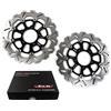 Konerstone Dischi freno anteriori per Ninja ZX10R 2008-2015 ABS 2011-2015/GTR1400 2007-2016 ABS Brake Disk Accessori moto ZX 10R GTR 1400 Nero 2008 2009 2010 2012 2013 2014
