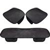 Rebeca Shop - Coprisedile Seduta 3 pezzi Universale Auto Nero | Protezione Seduta Sedile 2 Anteriore e 1 Posteriore | Protector Comfort Automotive Cuscino Traspirante Interni