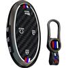ontto Guscio portachiavi in metallo e silicone con texture in carbonio, adatto per Hyundai Ioniq 6 Grandeur GN7 Kona Elantra Azera 2023 2024, Sonata Hybrid Santa Fe 2024, Tucson Hybrid 2025, nero