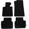 J&J AUTOMOTIVE Tappetini in Tessuto per BMW 3 Series E46 1998-2005, Set da 4 Pezzi Anteriori e Posteriori, di Velluto su Misura, Antiscivolo, Colore Nero