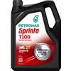 Petronas Sprinta T100 Olio Motore Minerale per Moto e Scooter 2 Tempi - Confezione da 5 Litri