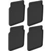 APT 4 parafanghi universali in gomma, 23 x 20 cm, per rimorchi, roulotte, auto, colore: nero