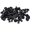 Aramox Wellnuts in Gomma, 50 Pezzi/set in Gomma M5 Well Nuts Elementi di Fissaggio per Parabrezza per Auto Motociclette Carenatura Kayak