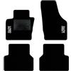 QUEMAR Tappetini Auto per Audi Q3 2011-2018, Bordo Nero, 2 Ricami | Kit Tappeti Moquette e Gomma su Misura / Set 2 Anteriori + 2 Posteriori / Ricami e Colori Personalizzati / Antiscivolo