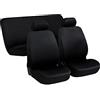 Lupex Shop Utilitaria_N Coprisedili Universali Per Auto Medio Piccole, Nero, Set Fodere Sedili Utilitaria Anteriori e Posteriori, in Poliestere, prodotto Made in Italy