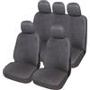 Lupex Shop Trap_Gs Coprisedili Auto Universale Trapuntato Grigio Scuro, Set Copri-Sedile fodere per Anteriori e Posteriori, Accessori Interni Auto