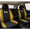 Auto Accessori Lupex | Coprisedili Auto Compatibili con 600 Seicento, Colore Nero Giallo, Made In Italy, Tessuto Policotone, Nome Auto Ricamato, Fodere Sedili Anteriori e Posteriori
