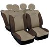 Auto Accessori Lupex Coprisedili Auto Compatibili con Cinquecento 500, Made in Italy, tessuto poliestere, Beige - Marrone Modello 3