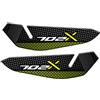 Paraserbatoio.it ADESIVO RESINATO PROTEZIONI PARAMANI EFFETTO 3D, PER MOTO COMPATIBILE CON BENELLI TRK 702 X (GIALLO FLUO/NERO)