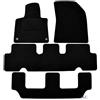 J&J AUTOMOTIVE Tappetini in Tessuto per Citroen C4 Grand Picasso 2013-2019 7-posti, Set da 4 Pezzi Anteriori e Posteriori, di Velluto su Misura, Antiscivolo, Colore Nero