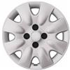 Generico Set 4 Copricerchi 14 Pollici Compatibili con Nissan Micra 2003> - Fissaggio a Bulloni - Coppe Ruota Resistenti - Colore Silver