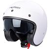 A-Pro Casco Moto Jet Cafe Racer Omologato ECE 22-06 Parasole scooter Bianco XL