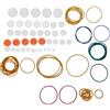 BORDSTRACT 84pcs Set di pulegge per cinghia di trasmissione 2 mm di diametro albero ingranaggi in plastica puleggia albero cinghia vite senza fine set accessori per assortimento di ingranaggi fai-da-te per proge
