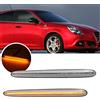 NSLUMO Indicatore laterale LED Indicatore di direzione laterale Ambra Luce di direzione frecce compatibile con Alfa Ro.meo Giulietta Hatchback tipo 940 Juliet (Lente trasparente)