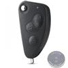 TEKLIGHT Cover Chiave 3 Tasti + Logo non originale + Batteria CR2032 "OMAGGIO" di Ricambio Riparazione per ALFA ROMEO 147 156 166 GT LAMA SIP22