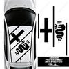 IRIDEA DESIGN ADESIVO TETTO LOGO COMPATIBILE CON ALFA ROMEO RACING PER GIULIETTA 147 MITO NERO
