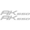labelbike - 2 Adesivi 3D Moto Scooter Scritte AK 550 Protezione e Decorazione in Resina compatibile con KYMCO AK550