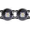 OUVECR Fendinebbia Anteriori Per Fiat Per Panda Per Punto Per Evo 500 Per Sedici 2009 2010 2011 2012 LED Della Luce Nebbia Lampada Nebbia Dell'automobile 8000LM Luci Antinebbia(Bianco)