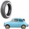 VEE RUBBER VEERUBBER PNEUMATICO GOMMA 125 12 63S TUBELESS FASCIA BIANCA 28mm WHITE WALL compatibile con FIAT 500 EPOCA