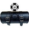 Selle del Salento Barilotto borsa moto in pelle con incisione croce celtica e teschio skull 25x12 porta attrezzi bikebag Satteltasche compatibile con harley devindson moto guzzi triumph honda
