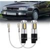 Nslumo H3 LED Fendinebbia Lampadine per Golf 3 Mk3 Golf 4 Mk4 1993-2006 B'ora 1999-2005 Seat Leon Mk1 2000-2009 H3 2x Xenon Bianco Canbus LED H3 Fendinebbia H3 Lampadina Fendinebbia