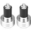 Tissting 1 Coppia 7/8 22mm Manopole per Manubrio Tappi per Estremità del Manubrio Materiale in Lega di Alluminio Manubrio Moto Universale Accessorio(Argento)