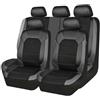 LYNYQ Auto Set Coprisedili per Smart FORFOUR (454) Hatchback 2004-2006, Pelle Confortevole Coprisedile Copri Traspirante Antiscivolo Anteriori Posteriori Protezione Sedile,A-Grey