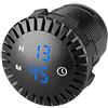 Asudaro Orologio LED per auto Digitale impermeabile 12V / 24V Mini LED Orologio tattile Diametro 2,01 pollici per auto, navi, SUV
