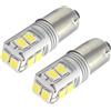Ruiandsion 2 lampadine LED BA9S Canbus 12 - 24 V super luminose 3030 10 SMD Chipset 6000 K bianco lampadina LED per interni auto luci di cortesia portiera luci mappe, non polarità