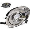 EASYSHOP24H Faro Fanale Proiettore Anteriore Superiore SX Sinistro Per FT 500L 500 L da 2012 Alogeno H7 Regolazione Elettrica Completo di Motore Gruppo Ottico Fanalino Lato Guidatore