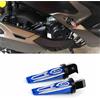 BXNLY Pedale di riposo Ricambi Per Moto, Pedane In Alluminio CNC Per KYMCO Xciting S400, Passeggero Posteriori, Pedali(Blue)