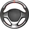 Mewant Coprivolante per auto cucito a mano, in fibra di carbonio e pelle scamosciata, per BMW Serie 2 F22 F23 F45 F46 2014-2019/Serie 3 F30 F31 F34 F35 2012-2019/4 Serie F32 F33 F36 2014-2019 9