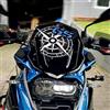 BLACK DOVES GRAPHICS Adesivo compass bussola per cupolino parabrezza Motorrad f650 f700 f750 f800 f850 r1100 r1150 r1200 r1250 GS (Bianco-Azzurro)