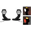 Generic 2x Luce Ingombro 3LED 3 Colori Gambe in Gomma Segnalazione Multivoltaggio 12/24V Arancio Rosso Bianco Per Rimorchi Camion Roulotte