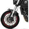 labelbike Adesivi Moto Cerchi Compatibile con Benelli | Leoncino 500 e 800, Strisce, Ruote, Tuning Kit, Decorazione, Rosso, Made in Italy