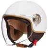 GAORUTO Casco Integrale Brain Jet DOT/ECE Moto Retrò Chopper Scooter Crash Semiguscio Uomo Donna