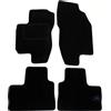 J&J AUTOMOTIVE Tappetini in Tessuto per Alfa Romeo 156 1998-2006, Set da 4 Pezzi Anteriori e Posteriori, di Velluto su Misura, Antiscivolo, Colore Nero