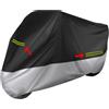 Generico Coprimoto Felpato Impermeabile, Doppio Colore con Strisce Catarifrangenti, Protezione Solare 70%, per Moto (L: 232x100x125cm)
