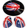 uvcany MINI Coperture per specchietti laterali, per porta auto, per Mini Cooper One/D/SD/S/JCW Serie F F54 F55 F56 F57 F60 2020-2022(Union Jack blu, serie F con foro luminoso)