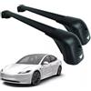 Palmaspareparts BARRE PORTATUTTO NERE ALLUMINIO FARAD COMPACT BLACK + PR25 TESLA MODEL 3 2017