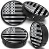SkinoEu 4 x 60mm Coprimozzi Coprimozzo per Centro Universale Copricerchi Tappi per Ruote Cerchi in Lega Nero Argento Bandiera USA CX 16
