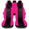 Susy Shop Coprisedili auto universali Made in Italy - Racing - schienali posteriori con 2 zip - airbag compatibili (Nero/Fucsia)