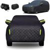 Chihen Imbottito Telo Copriauto Antigrandine per Porsche 911 992 GT3 Copri Auto,Telo Antigrandine per Auto Anti UV Antipolvere Impermeabile Traspirante,con Tasca Portaoggetti e Strisce Riflettenti,Nero-DT