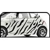 Grafic Adesivi per Auto zebrata Camouflage Zebra Strisce Safari Decorazione Auto Tuning Decals (Nero Opaco)