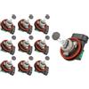 CARALL 10 Pezzi Lampada Alogena 12V Per Auto (H8 12V 35W PGJ19-1)