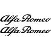 Alfa Romeo 21900 Adesivi Logo Scritta Nero, 25 cm, 2 Pezzi