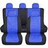 Susy Shop Coprisedili Auto Universali, Anteriori e Posteriori, Compatibilità Universale Montaggio Semplice (A23-Set Completo, Blu Royal)